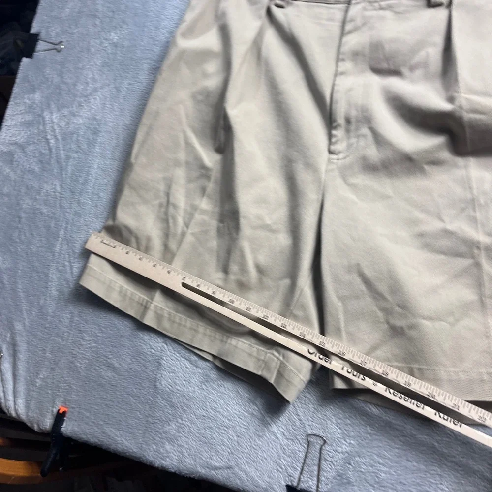 Polo Ralph Lauren Tyler Short Mens 44 Khaki Tan Pleated Chino Cotton Shorts
